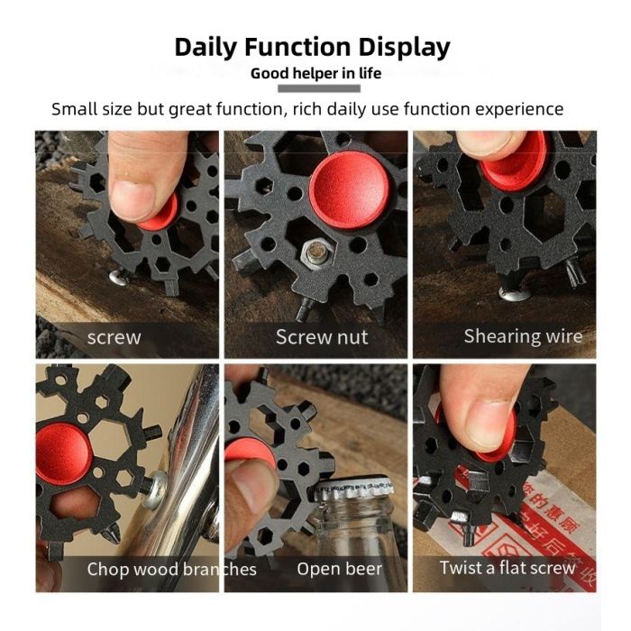 Mini Pocket Tool Fidget Spinner 23 Use Assorted Colors